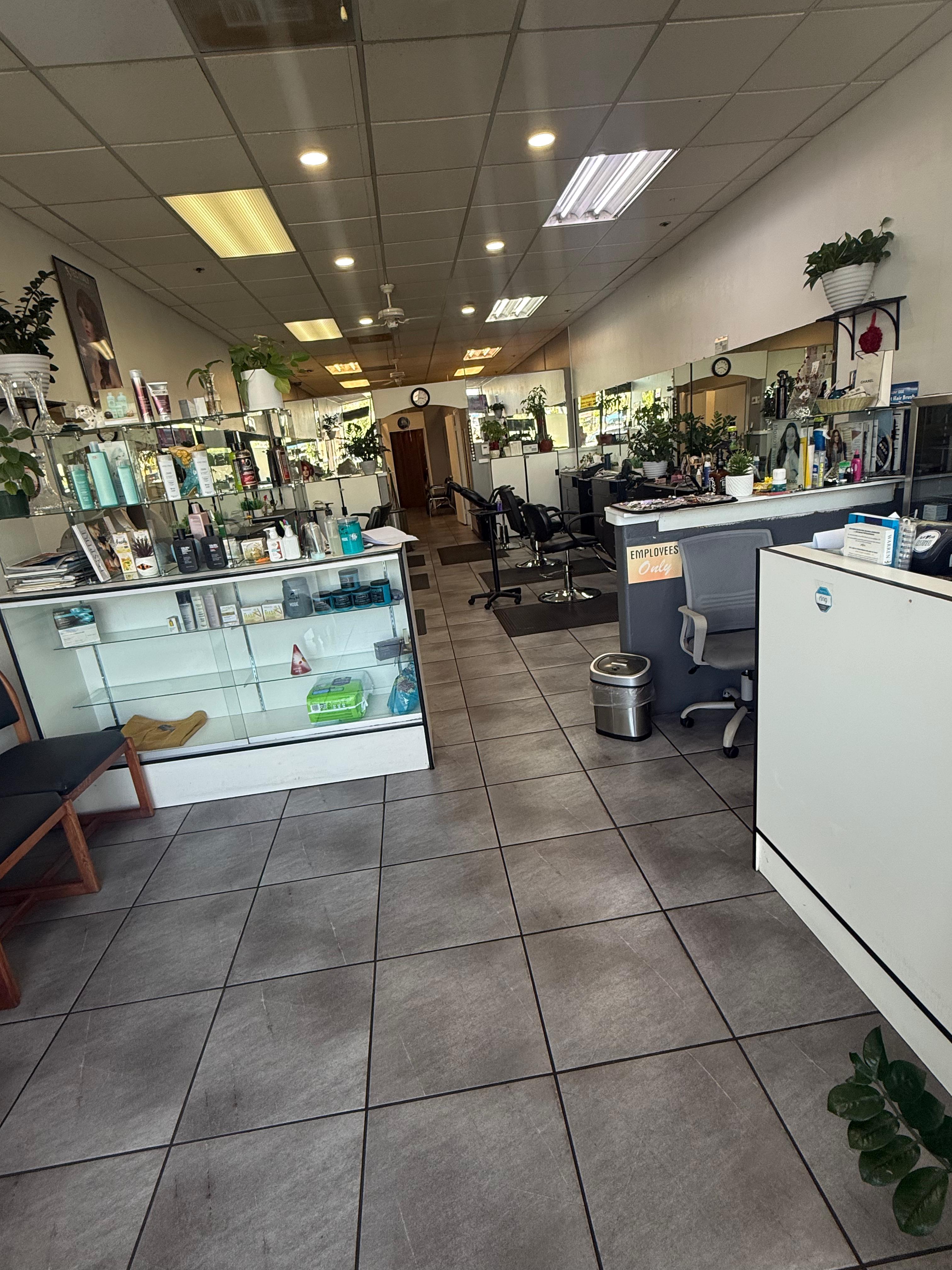 Inside the salon space used by EZ iBrows.