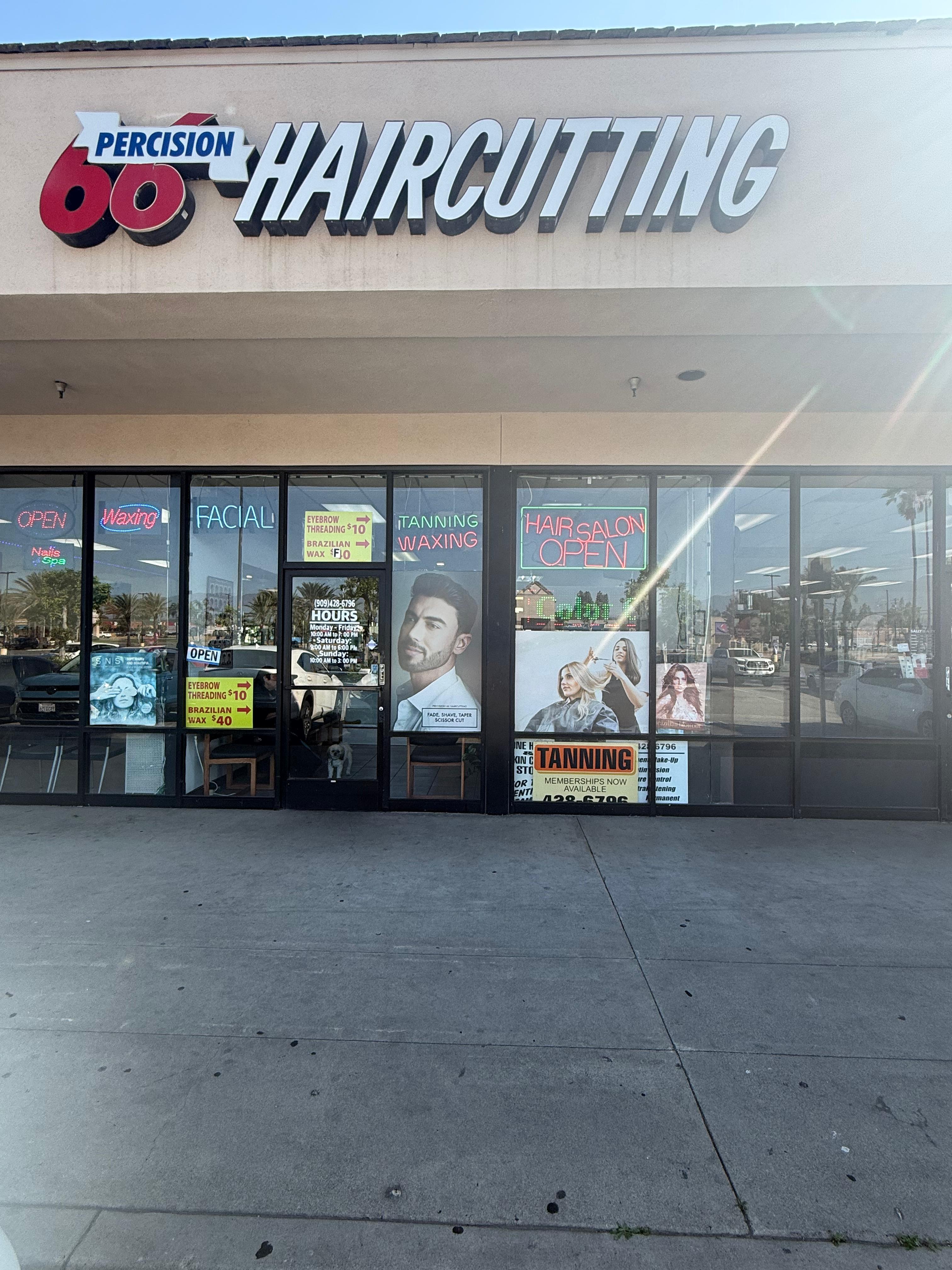 The Precision 66 storefront where EZ iBrows operates.